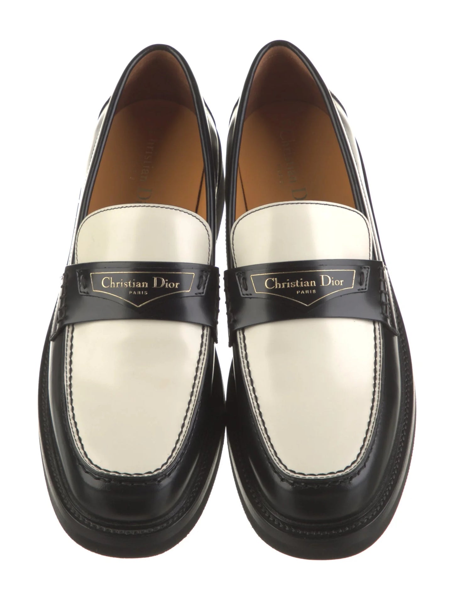 Dior Black & White Loafers