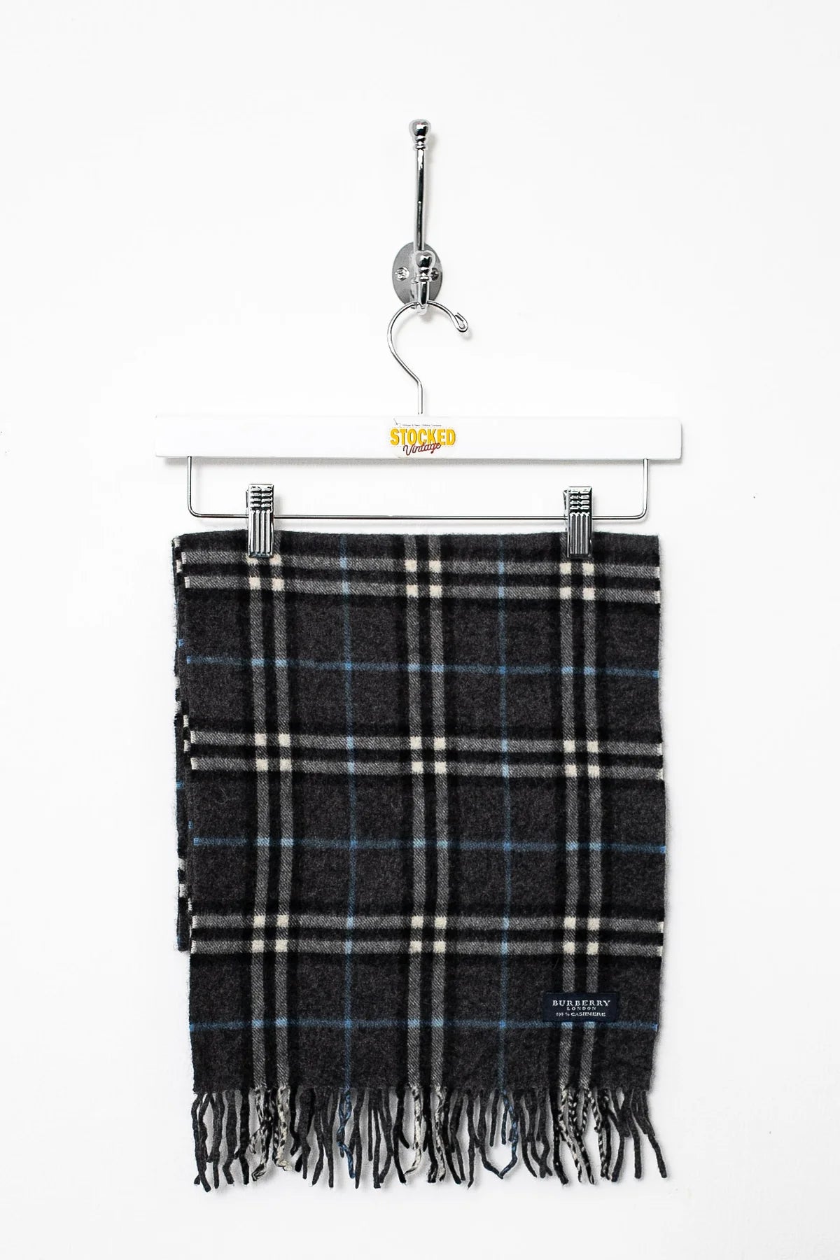 00s Burberry cashmere scarf in black