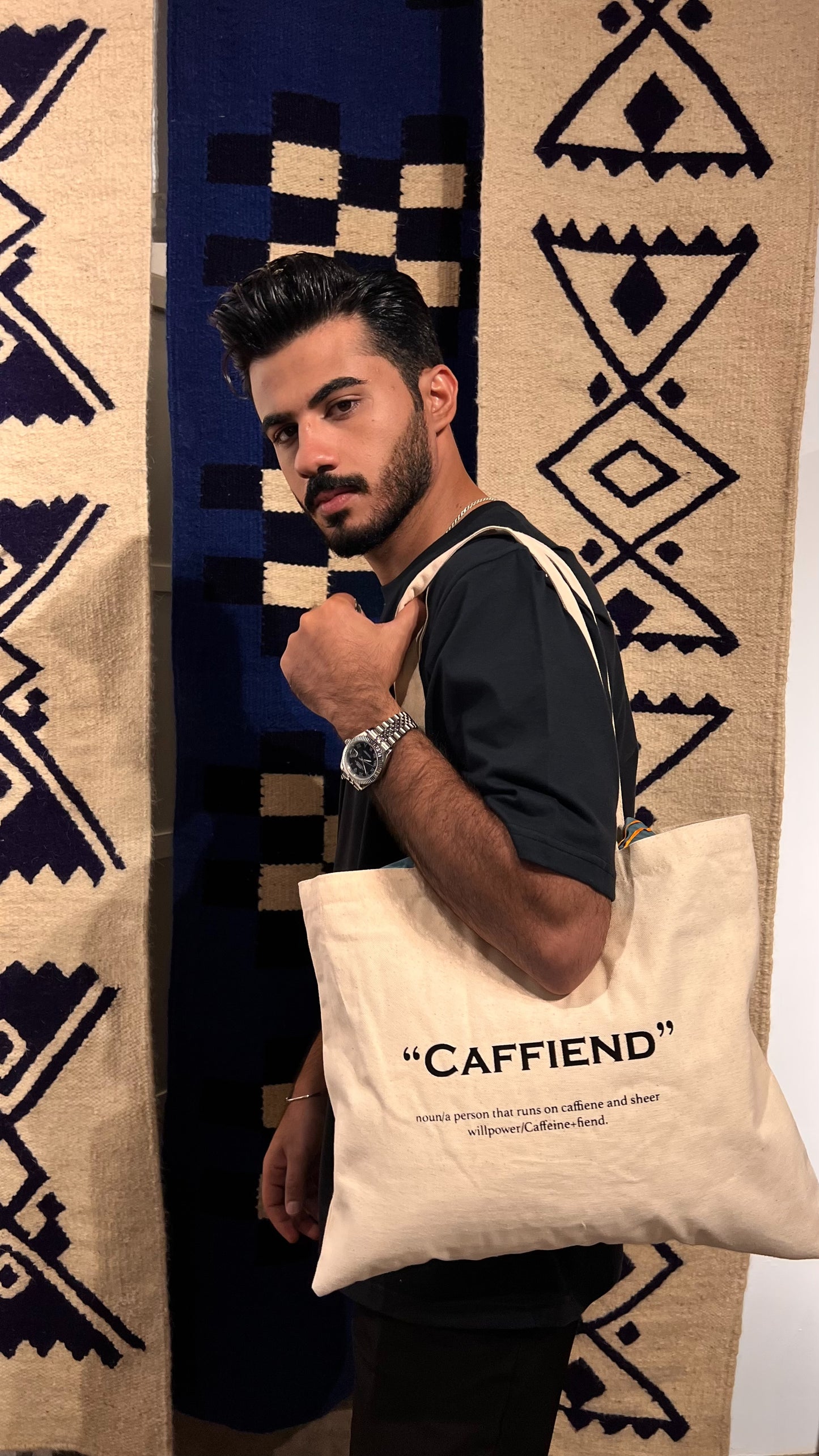 Caffiend Tote Bag